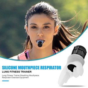 Respirando exercitador de fitness mastigando goma vital capacidade água silicone respirando treinamento pulmonar respirador fitness instrutor