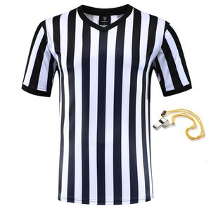 Schiedsrichter Hemd großhandel-Männer T Shirts Schiedsrichter Uniform Custom Hemd Erwachsene Schwarzweiß Jersey