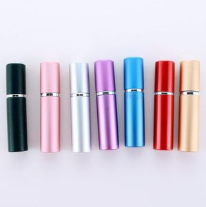 Portable Perfume Bottle 5ml Aluminium Anodized Compact Perfumes Aftershave Atomiser Fragrance Glass Scent-Bottle Spray bottles Mixed Color