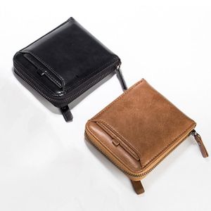 Carteiras homens moda pU couro bifold zíper hasp carteira curta bolsa de dinheiro titular