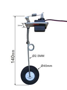 1 Ställ in generellt ändamål Fast Wing Front Landing Gear eller Wite Servo Vänd till för RC-modell Flygplan EDF Jet Plane DIY del