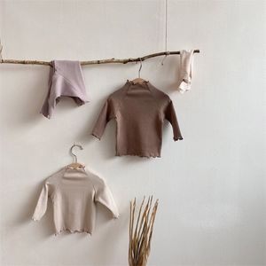 MILANCEL camicetta per bambina coreana vestiti per neonate collo alto camicia base per bambino autunno nuova camicia per neonato 210306