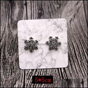 Greeting Cards Event & Party Supplies Festive Home Garden 30Pcs Marbling Earrings Necklaces Display 3X5Cm 5X5Cm Jewelry Card Accessories Lab