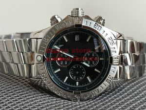 Qualidade dos homens 316L homens 46mm A1338012 relógios de pulso de aço inoxidável de cristal VK Quartzo Chronograph Workin Mens Silver Dial Relógios