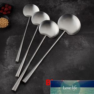 Stainless steel big long handle spatula spoon scoop restaurant canteen chef large pot shovel kitchen utensil set bamboo