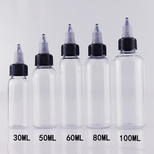 E CIGプラスチック製のドロッパーボトルはキャップオフ30ml 50ml 60ml 100ml 120mlペン型ユニコーンボトル空のペットボトルをe-liquid