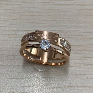 Wholesale gold ring resale online - 316L Titanium steel nails rings lovers Band Rings Size for Women and Men diamond wedding jewelry gift box optional