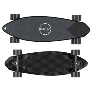 [US instock] Longboard elettrico Max2 Pro Smart Scooter Skateboard Dual Motor Drive con telecomando Batteria al litio incorporata Maxfind Small Fish Plate