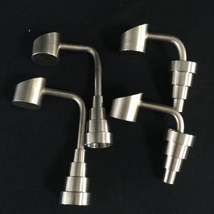 GR2 Universal Titanium Nails Dome-less Baldes Bubbler Banger Nails 18.8mm 14.4mm 10mm Masculino Feminino Articulação 6 em 1 Prego de Titânio