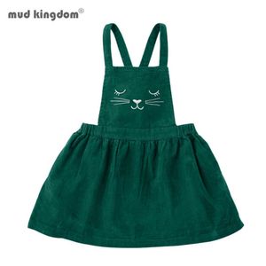 Mudkingdom Toddler Girls Turn-down Collar Suspender Skirt Outfits Set Fashion Long Sleeve 210615
