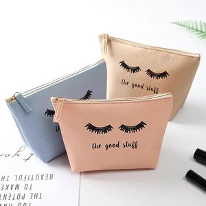 Pink Handbag Kawaii Eyelashes Cosmetic Bag PU Makeup Pouch Beauty Case Vanity Makeup Bag for Women Travel Organizer Kit XVT0269