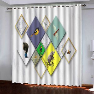 Printed Blackout Curtains 3D Living Room Bedroom Cortinas Photo Creativity Curtain Room Window Drapes