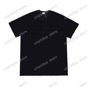 22ss kobiety projektanci t-shirty tee ręcznik tkaniny żakardowe litery z krótkim rękawem mężczyzna wycięcie pod szyją paris Streetwear biały czarny xinxinbuy S-XL