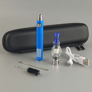 Cera Evod Caneta Ugo Vaporizador Kits Bobinas de Algodão Pyrex Glass Globle Atomizer Vaporizadores Vape Vape Kit Bobina de Calor Com Dabber Escova Viagem Cass Pack