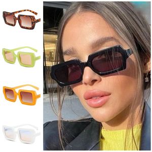 Mode Sonnenbrillen Candy Farbe Sonnenbrille Unisex Rechteck Brillen Anti-UV Brille Übergroßen Rahmen Ornamental Adumbral A++