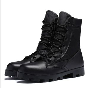 Stivali da uomo tattici militari di lusso da uomo Stivali Special Force in pelle impermeabili Desert Boot da combattimento alla caviglia Army Work Scarpe firmate da uomo