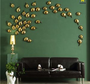 Ceramic tadpole gold-plated Decorative Plates indoor wall decoration bar simple modern creative wall-decoration