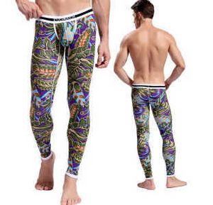 Männer Thermo-Unterwäsche Lange Hose Thermo Kleidung Warme Hosen Herren Baumwolle Pama Bottoms Body Keep Zentai Leggings 4 Farbe 610