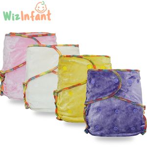 WizInfant Bambus-Velours-Stoffwindel AI2, Einheitsgröße, kein synthetisches Material berührt die Haut des Babys, von der Geburt bis zum Töpfchen / 5-18 kg Baby 210312