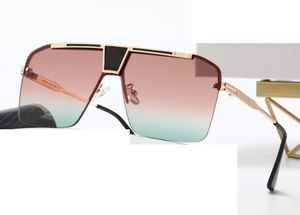 SOMMER-Sonnenbrille für Herren und Damen, halbrandlos, modische Sonnenbrille mit Metallrahmen, Outdoor-Sonnenbrille für Erwachsene, zum Angeln, quadratische Strandsonnenbrille mit großem Wind