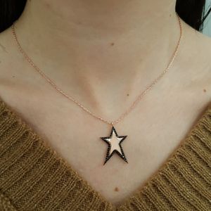 Star Trendy 925 Silver Turkiska Smycken Alla hjärtans dag Zircon Fashion Halsband för kvinnor Minimalistisk stil Lyxdesigner