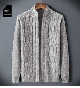 Vintage höst vinter män `s tröja manlig cardigan plaid stickade kläder outwear coat korea jumpers 210909