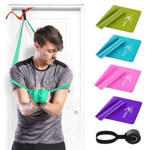 Fitness Resistance Bands Set med 3 elastiska band med dörrankare för gym träning träning fysisk terapi sträckande pilates c0224