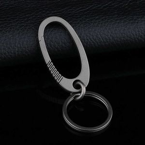 Prawdziwy Tytanium Mężczyźni Kobiety Samochód Key Chain Super Lekki Kreatywna Wisząca Klamra Karodowa Dla Uchwyt Key Pierścionki Ti Keychain EDC H0915