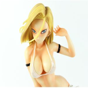 28 cm anime Android 18 figurka kąpielowa seksowna dziewczyna PVC Figura Figurka Zabawki kolekcjonerski Model Doll Prezent