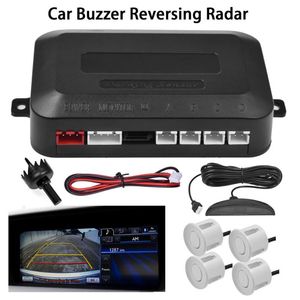 Car Rear View Cameras& Parking Sensors 4 Buzzer Sensor Kit Reverse Backup Radar Sound Alert LED Heartbeat Display 12V