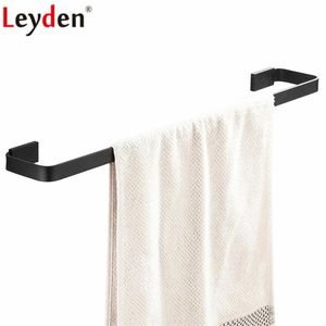 Portasciugamani Leyden Single Bar ORB Appendiabiti da parete nero in ottone massiccio per accessori da bagno