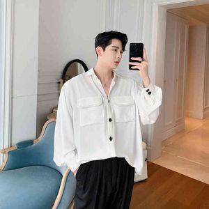 Men's Simple Chic Cotton Clothes Long Sleeve White Shirt French Cuff Mens Brand High-quality Fashion Shirts Plus Size M-2XL 210524