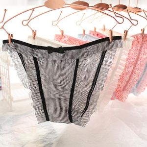 Calcinha 3x malha g-string menina laço de laço roupa interior lingerie íntima cuecas tanga para jovens meninas pantys