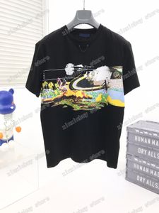 22ss Tasarımcılar Tee Üst Mens Bayan T Shirt Yıldız Baskı Bezi Adam Paris Moda T-shirt Kısa Kollu Lüks Tişörtleri Siyah Gri Yeşil M-2XL