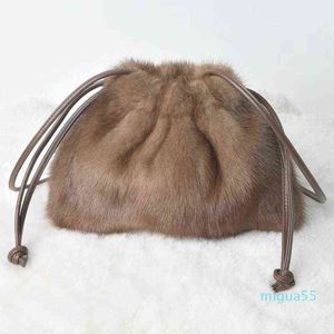 Backpack Style Zdfurs Nertsen Bont Tas Solid Lady Single-schoudertas High-end Echt Koeienhuid sen Vrouwen Pols Mode Koortjes