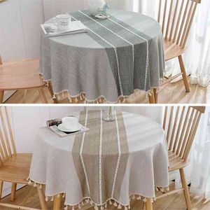 Tablecloths for Round s White Lace Cloth Party Linen cloth with Embroidery Cloths Chair Sashes Wedding 210626