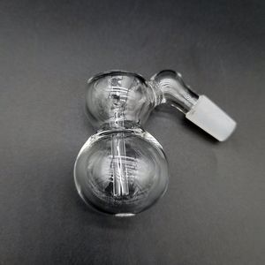 Kasırga Nargile Bong Dab Kuleleri için Cam Kül Catcher Kase 14mm 18mm İki Ortak Boyutlu Kabak Şekli Percolator Downstem Sabit Tüplü