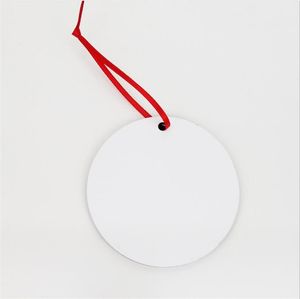 18スタイルの昇華MDFクリスマスの装飾品の装飾の丸い正方形の形状の装飾ホットトランスファープリントブランク消耗品1052 B3
