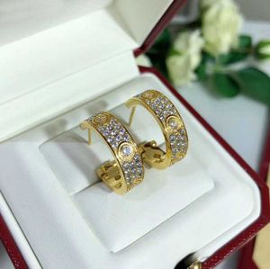 S925 Silber Halbform fallen Ohrring mit allen Diamanten für Frauen Hochzeit Schmuck Geschenk Stempel und Kiste PS4095