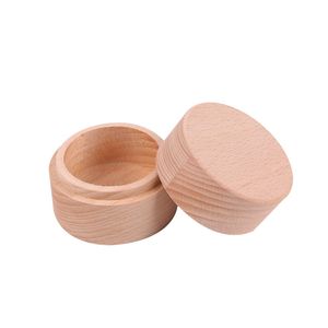 Small Round Wooden Storage Boxes Ring Box Vintage decorative Natural Craft Jewelry box Case Wedding Accessories61 Q2