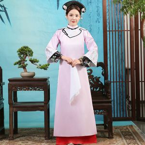 Abito della dinastia Qing TV Palcoscenico cinematografico Indossare donne Costume tradizionale cinese antico ricamato elegante abito classico Cosplay mostra abbigliamento fantasia