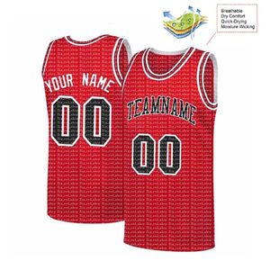 Benutzerdefiniertes DIY-DESIGN Chicago Irgendeine Nummer Jersey 00 Mesh-Basketball-Sweatshirt personalisierte Nähte Teamname und Nummer ROT WEISS Schwarz Herren 99