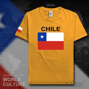 Chile Männer T-Shirts chilenische neue Trikots CL Nation Team 100 % Baumwolle T-Shirt Tops Fitness Fitnessstudios Kleidung Sport T-Shirts Landesflagge 02 X0621