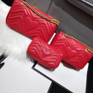 Bolsas de grife de luxo originais de alta qualidade Bolsas femininas onduladas Messenger marmonts Bolsa de ombro Bolsa tiracolo Pacote de marcas de luxo