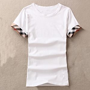 Brand New Women's shirts Slim Cotton 100% Women T-shirt short-sleeved for Female Thin White Pure Tops Woman T shirt Asian size