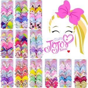 Moda Mollette per bambini Forcine per capelli con fiocco Fermagli per capelli per bambini Stampa animale Bowknot a strisce con clip in metallo Accessori per capelli boutique per bambino 6 pezzi / set QHC141