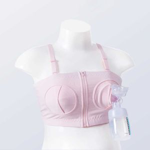 Maternity Bra Breast Pump Special Nursing Bra Hand Free Pregnancy Clothes Underwear Breastfeeding Accessories Pumping Bra Y0925