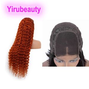Бразильские человеческие волосы 4x4 закрытие кружевного парика Deep Wave Curly 350# Color 150% Плотность Yirubeauty 12-32-дюймовые парики