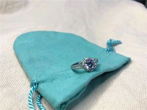 Luxo Designer Jóias Mulheres 925 Anéis de Prata Esterlina Anel de Noivado Bague Dame Diamante Anello Presente