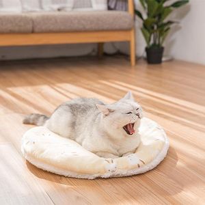 Wholesale cat beds accessories for sale - Group buy Kennels Pens Bear Print Winter Pets Accessories Round Shape Soft Warm Plush Cat Bed Cover Dog Pillows